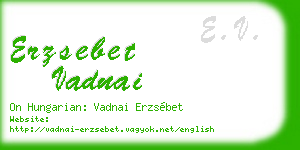 erzsebet vadnai business card